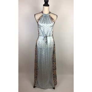 Lola Australia Dot Silk Halter Maxi Dress Dress M